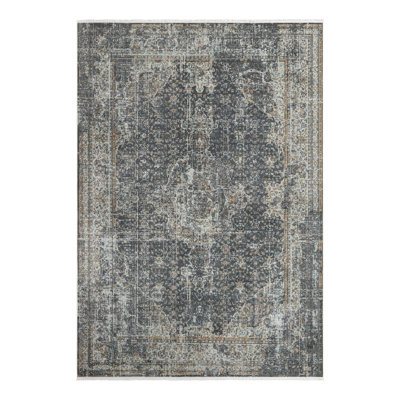 Tapis oriental gris fumée Folmar