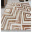 Geometric Area Rug in Ivory/Light Brown-630362177
