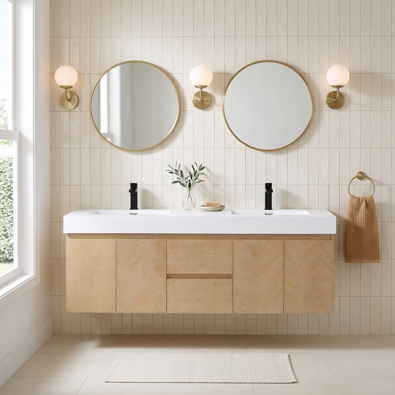 Ventura 60" Double Bathroom Vanity