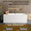 Baignoire de trempage autoportante 59 po en acrylique, conception ergonomique profonde, isolation à double paroi, surface antidérapante, baignoire certifiée UPC, pieds réglables, installation facile pour la salle de bain