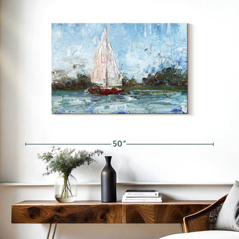 Mehar Here We Go A Sailing, 24" H x 36" W