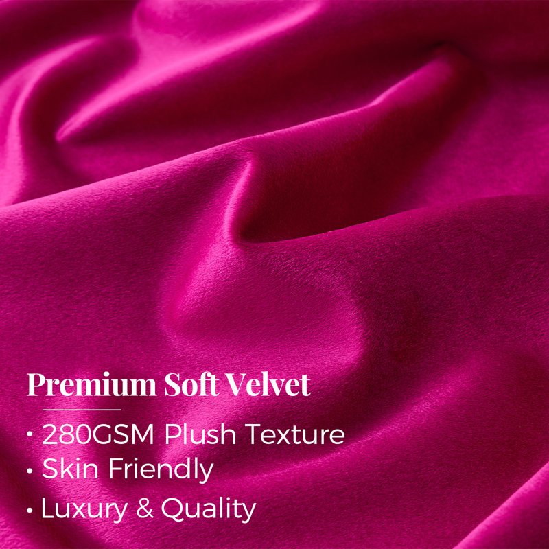 Luxury Velvet Pinch Pleated Blackout Curtains - Room Darkening Thermal Insulated Back Tab Soundproof Drapes with Hooks+Rings (set of 2)