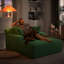 Chaise longue rembourrée en velours côtelé-105193816