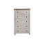 Ensemble de chambre à coucher à panneaux 2 et 4 en mélamine blanc antique et brun Caputto Charleen-414670452