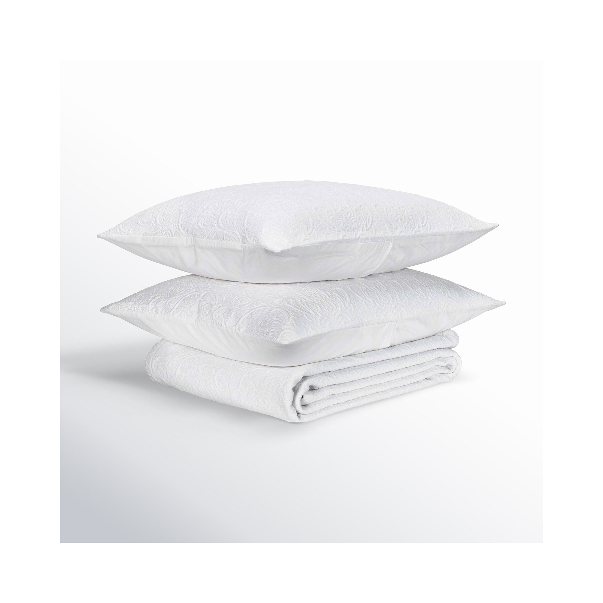 Brylie Cotton Coverlet Set, Full/Queen Coverlet/Bedspread + 2 Standard Shams