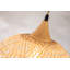 Luminaire suspendu en osier de style rotin naturel 16 po en osier avec finition laiton