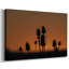 Silhouette coucher de soleil sur toile tendue-1751968760
