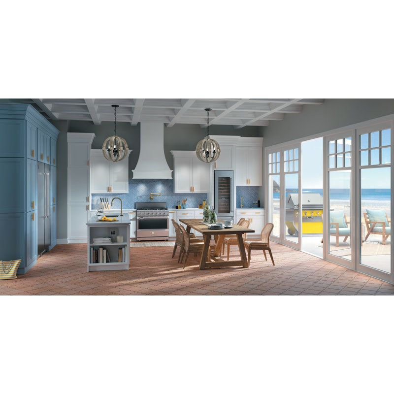 36" 5.8 cu. ft. Freestanding Dual Fuel, Blue, Natural Gas