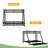 Metal Bunk Bed With Trundle, Black-361183048