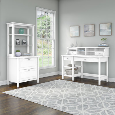 Aliyat 4 Piece Computer Desk Office Set with Hutch