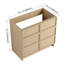 Meuble-lavabo autoportant 36 po et 2 portes d'armoire à fermeture en douceur, contreplaqué, chêne Dune (KD-PACKING)