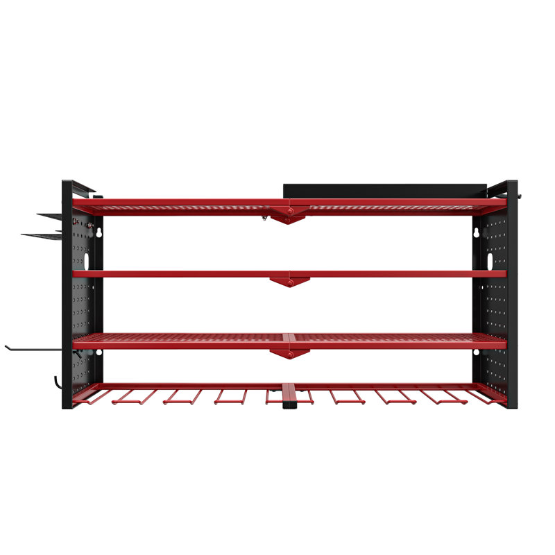 Organisateur mural pour outils électriques, H 16,54 po x l 32,87 po x P 8,66 po, Rouge