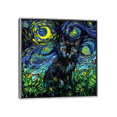 Black Cat Night #3 par AJA trier-reproduction d’art