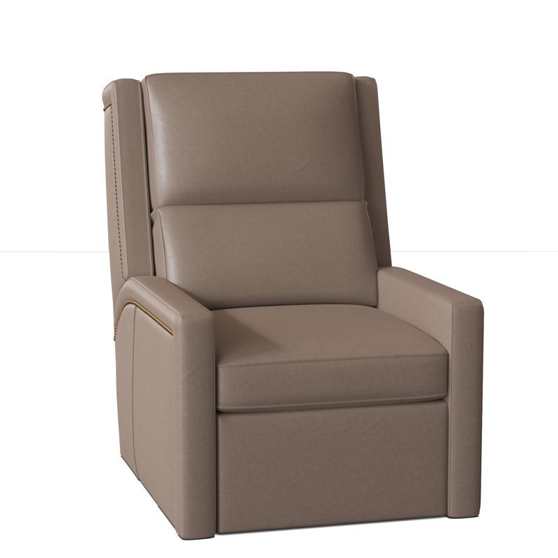 Fauteuil inclinable Norman, Cuir véritable Aspen Lenado brun, Or vieilli no 9, Rétro-poussage