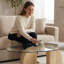 Table basse ovale en verre 45,67 pouces