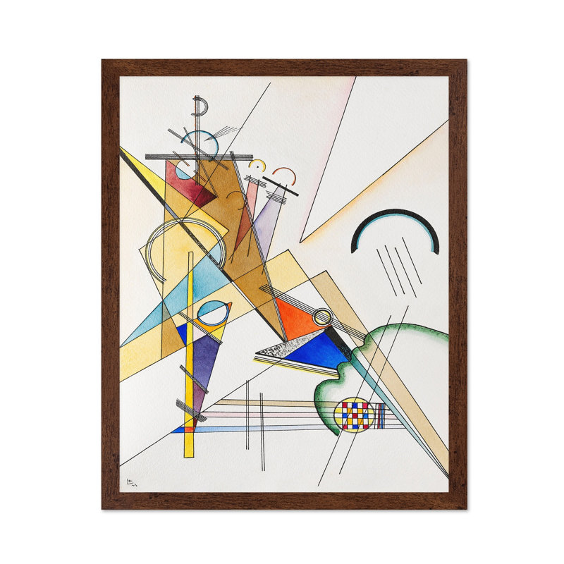 Wassily Kandinsky - Gewebe, Affiche, H 08 po x l 10 po, Encadrement brun