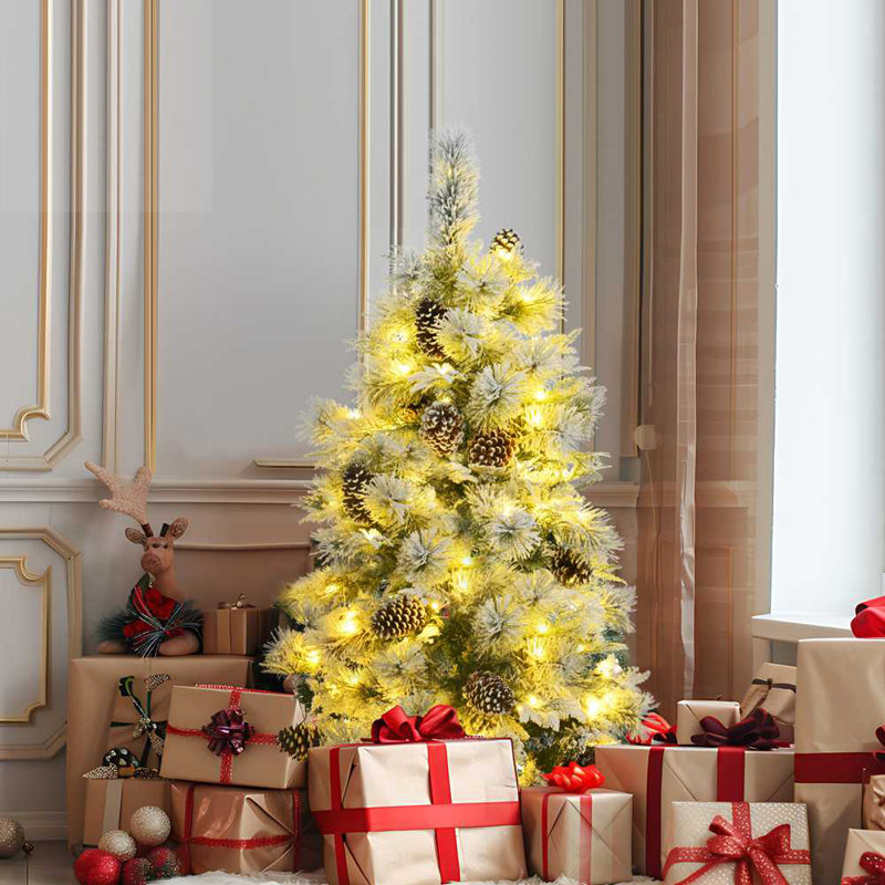 Artificial Xmas Tree with 170 Branch Tips,Mixed PE & PVC Branches