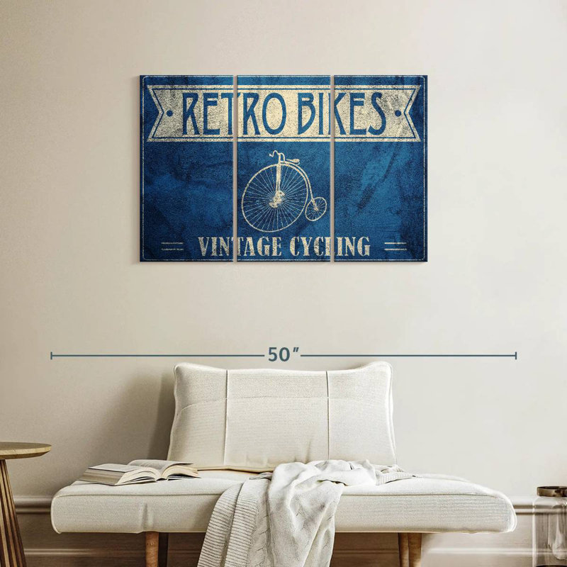 Mehar Retro Bikes Typography, 24" H x 38" W