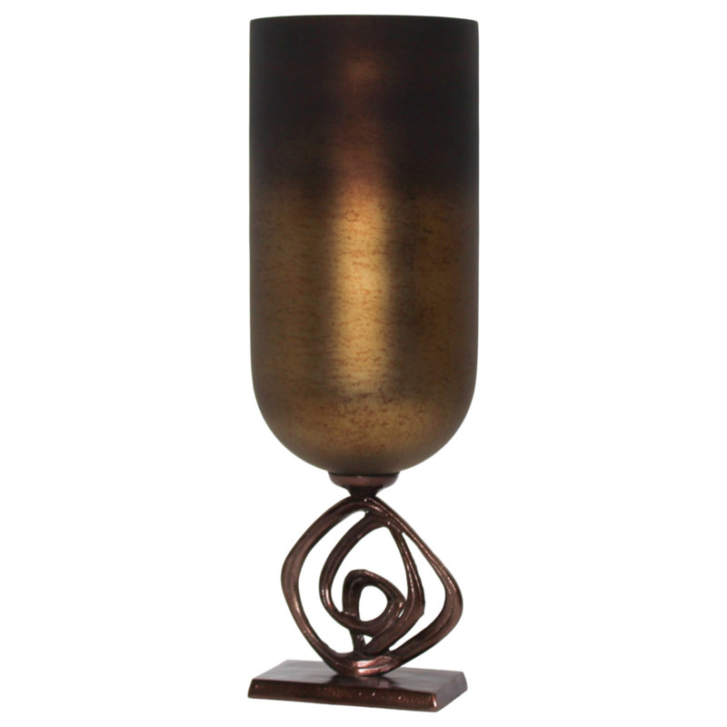Geanna Large Urn With Metal Stand, 24"