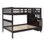 Lit superposé en escalier avec rangement et garde-corps pour chambre à coucher, dortoir, espresso-1382239362-1382239361