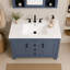 Ensemble de meuble-lavabo sur pied 36 "avec lavabo en céramique et armoire à pharmacie