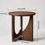 Table d'appoint ronde 100% bois massif de style moderne, 19,21 pouces, rustique, centrale, ovale, facile à déplacer, pour la chambre à coucher