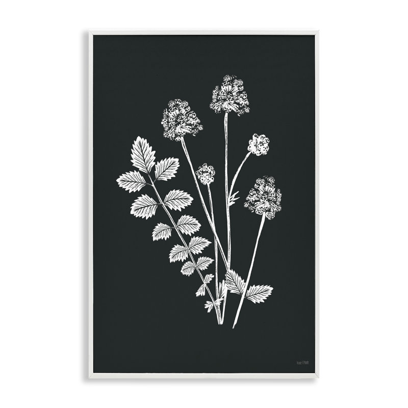 «Herb Bunches Impression Art» par House Fenway bg-174, Estampe numérique encadrée blanc bord de mer, H 30 po x l 20 po