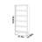 Practical bookcase in Nordic style