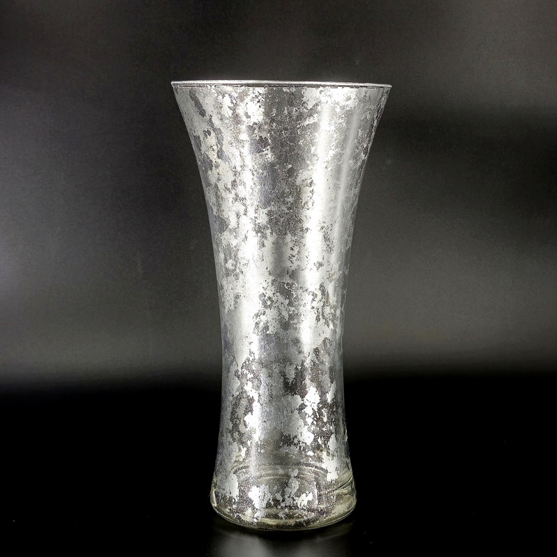 Vase Thassos, Argent argent, H 12 po x l 6 po x P 6 po