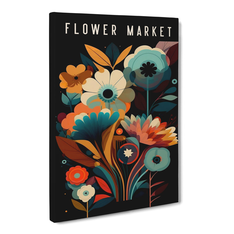 Modern Flower Market Exhibition No.11 - Wrapped Canvas, 50cm H x 35cm W x 3cm D