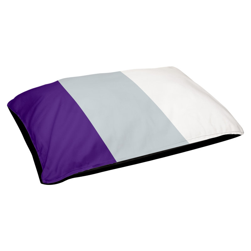 Coussin Golden State, Très grand (l 50 po x P 40 po x H 17 po), Mauve / Argent / Blanc