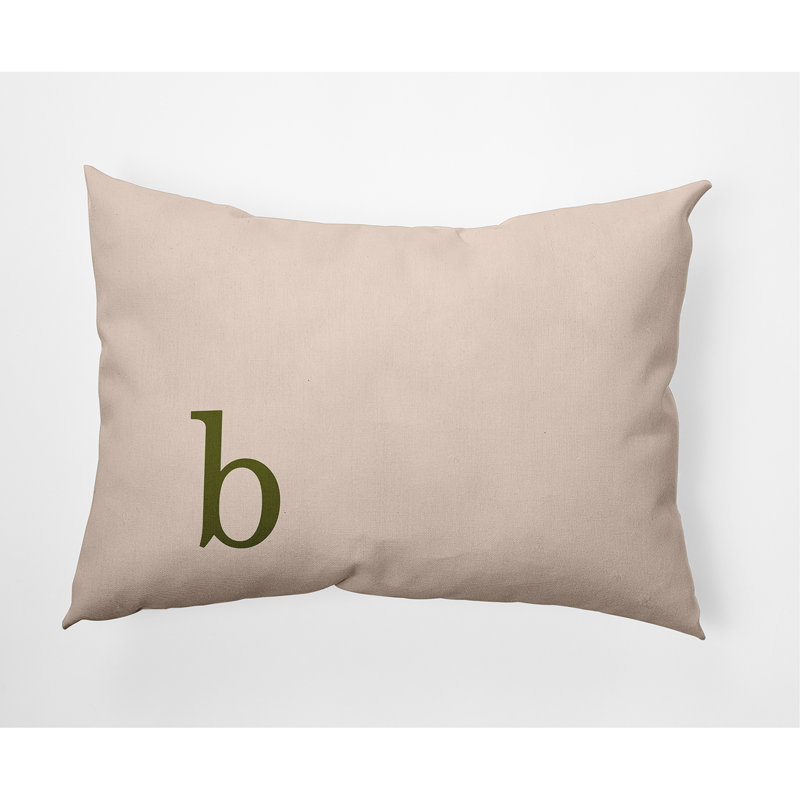 Coussin décoratif intérieur / extérieur Modern Monogram, Olive