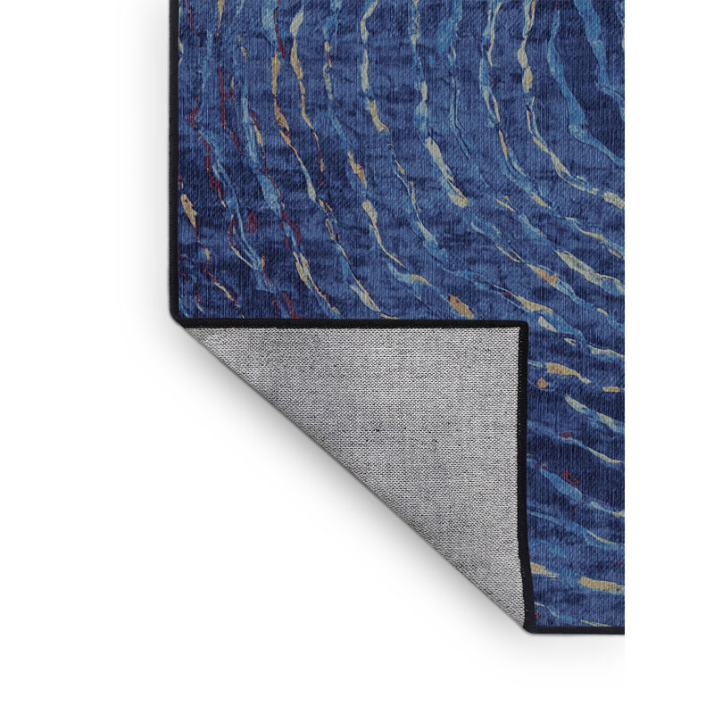 Machine Washable Gray Area Rug, Square 4'