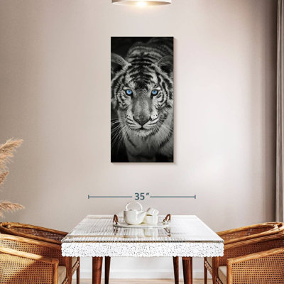 Tigre bleu sur toile