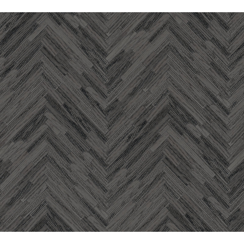 Charlee 10.05m x 70cm Matte Wallpaper Roll, Grey/anthracite