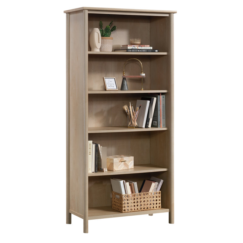 Bibliothèque à 5 tablettes avec fini brun