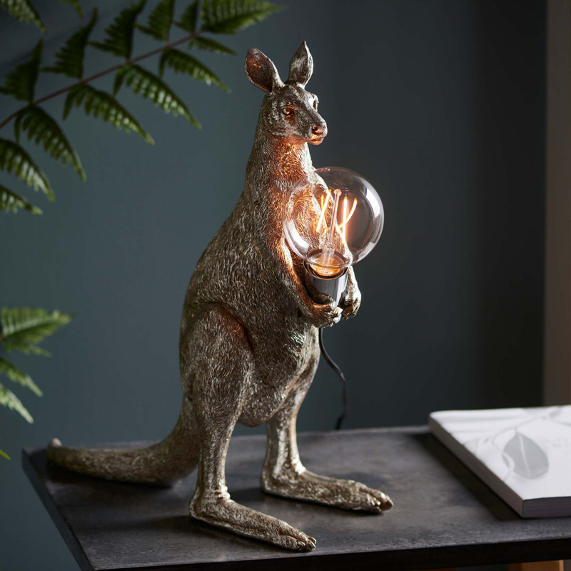 Nurseli Resin Novelty Lamp, Vintage Silver/Chrome