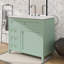 Meuble-lavabo autoportant de 36 pouces avec lavabo, armoire, 3 tiroirs et tablette réglable-1447491867