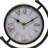 Rustic Analog Metal Tabletop Clock in Brown/Black/Beige