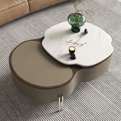 Italian light luxury sintered stone coffee table