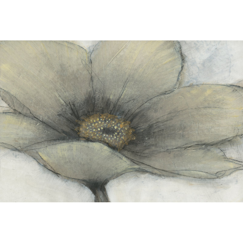 Single Cream Bloom II by Timothy O' Toole - Painting, 30cm H x 46cm W, Wrapped Canvas