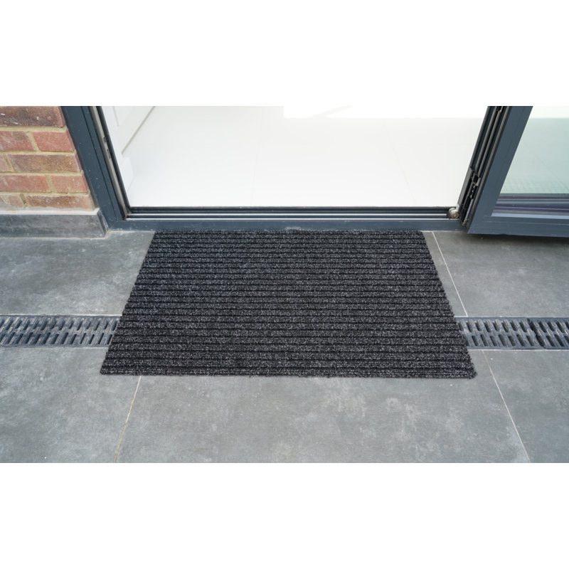 Amileah Non-Slip Doormat, Rectangle 50 x 80cm, Anthracite