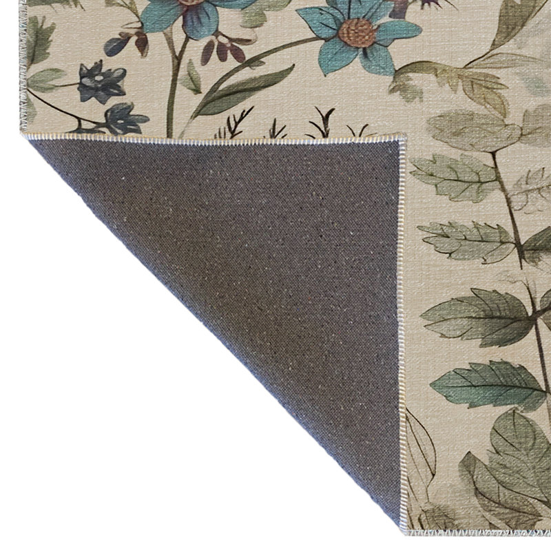 Tapis décoratif multicolore à motif de feuilles multicolores, Tapis de couloir 3 pi 3,37 po x 9 pi 10,11 po