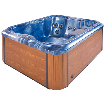 Allionna Square Hot Tub With LED Blue