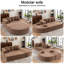 Canapé modulaire 103,5 pi à mémoire de forme en mousse à mémoire de forme et chenille-114794611