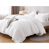 The Set Ruffle Comforter with 1 Pillowcase Soft Twin Size