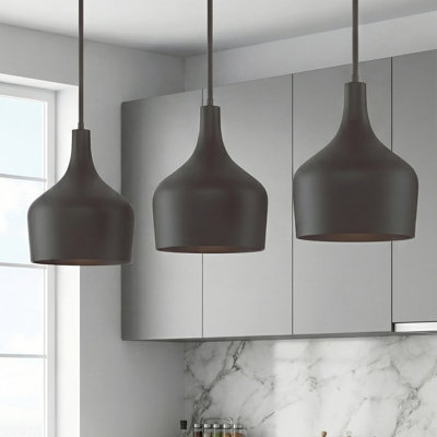 Venegas 1-Light Single Bell Pendant in Black