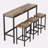 Dining Table Set With 3 Dining Stools