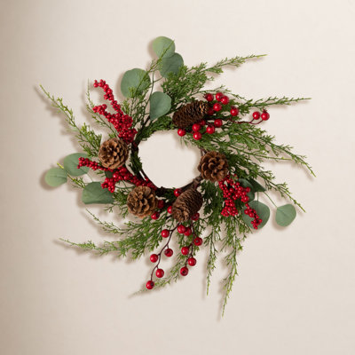 Faux Cedar Polyethylene Plastic Wreath