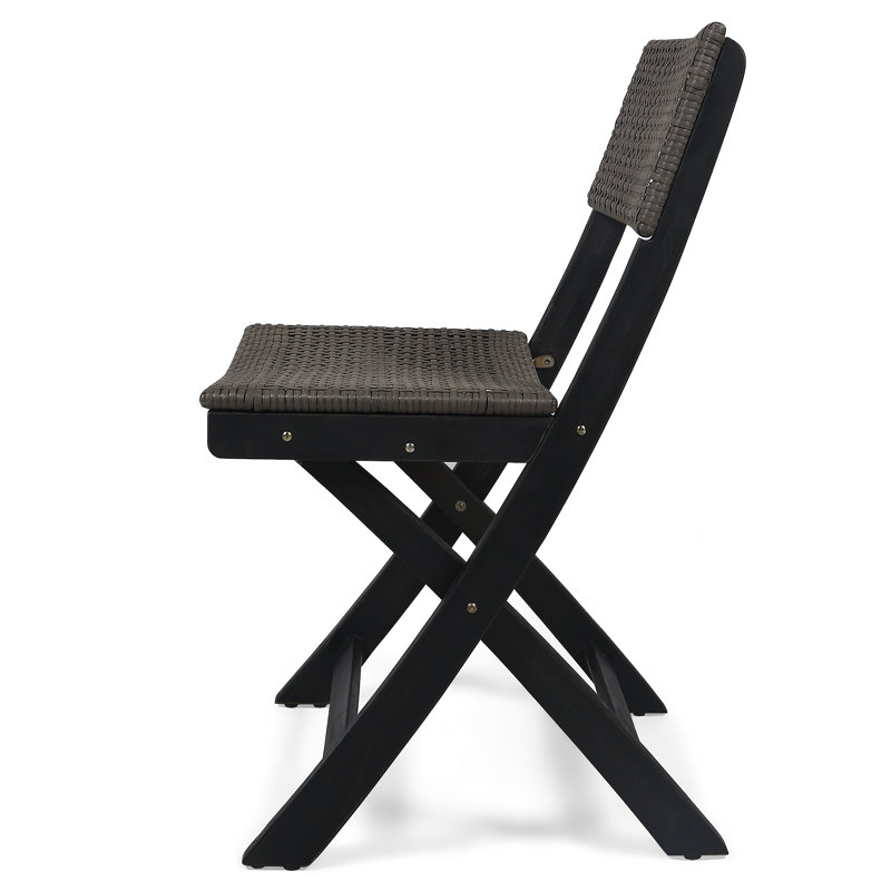 Chaise de patio bistro Rolston, Gris foncé
